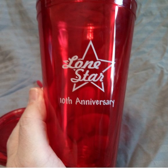 Collectible Souvenir Tumbler embossed with "Lone Star 10th Anniversary" - Picture 2 of 6